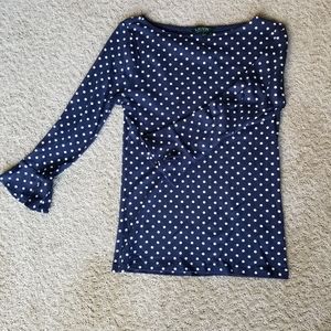 Polo Ralph Lauren Polka Dot 3/4 Sleeve Top